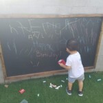 outdoor chalkboard