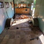 1967 airstream el rey interior backside floor removal