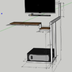 bed desk version 1 front view