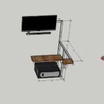 bed desk version 2 front side