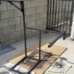 bed desk frame painted