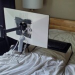 monitor over bed keyboard mouse stand