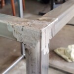 grinding down welds